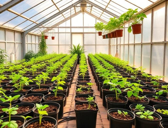 Growing seedlings in your greenhouse